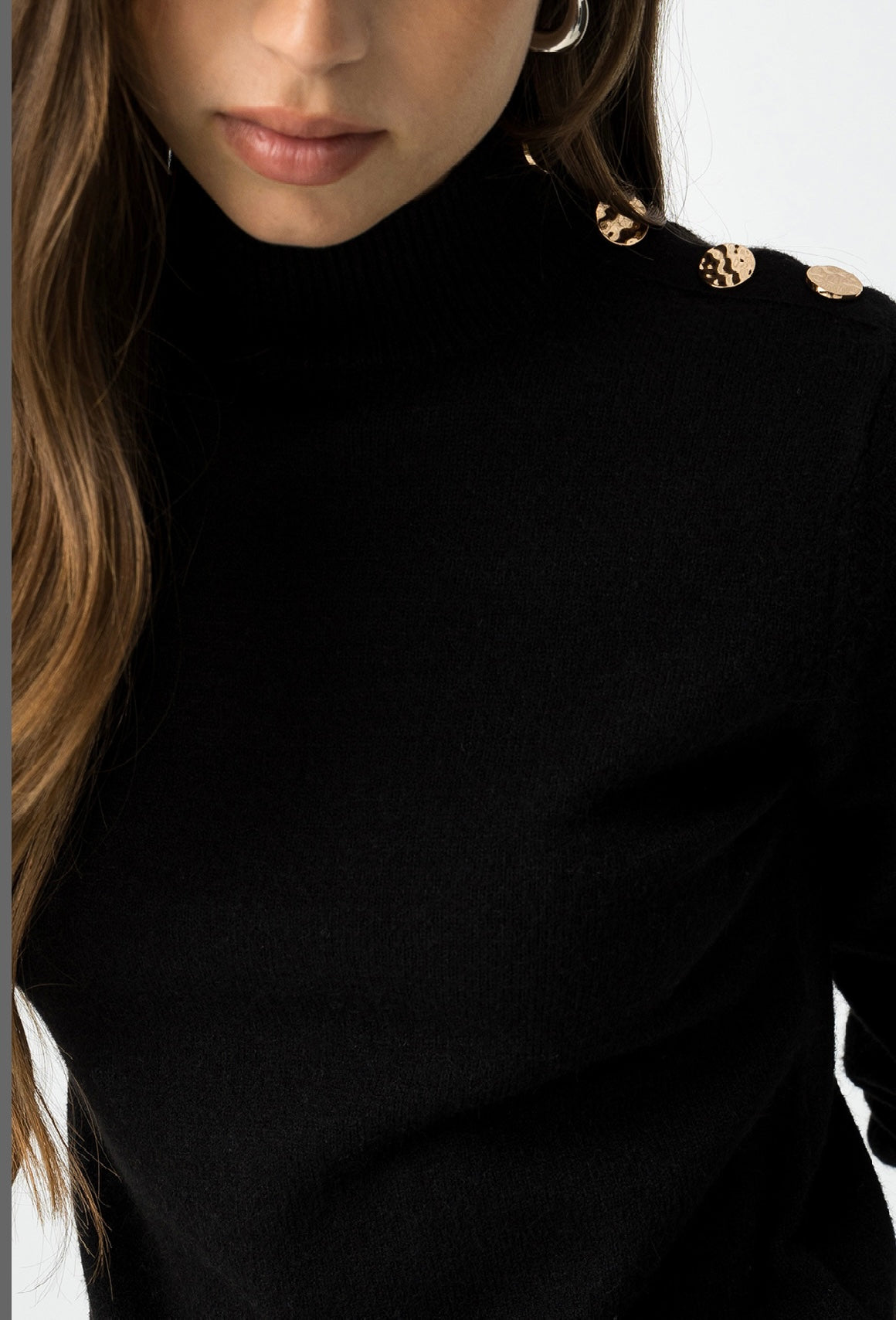 Maglione nero donna basic – Pullover elegante a maniche lunghe