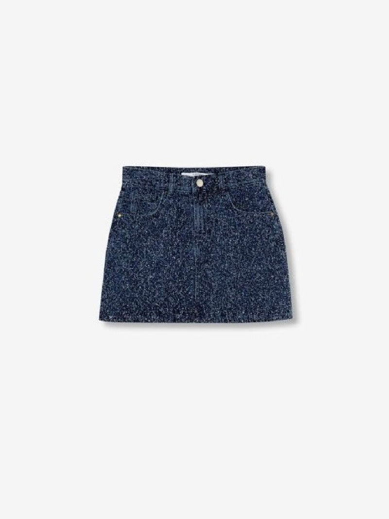 Coordinato donna giacca e minigonna blu – completo elegante in bouclé