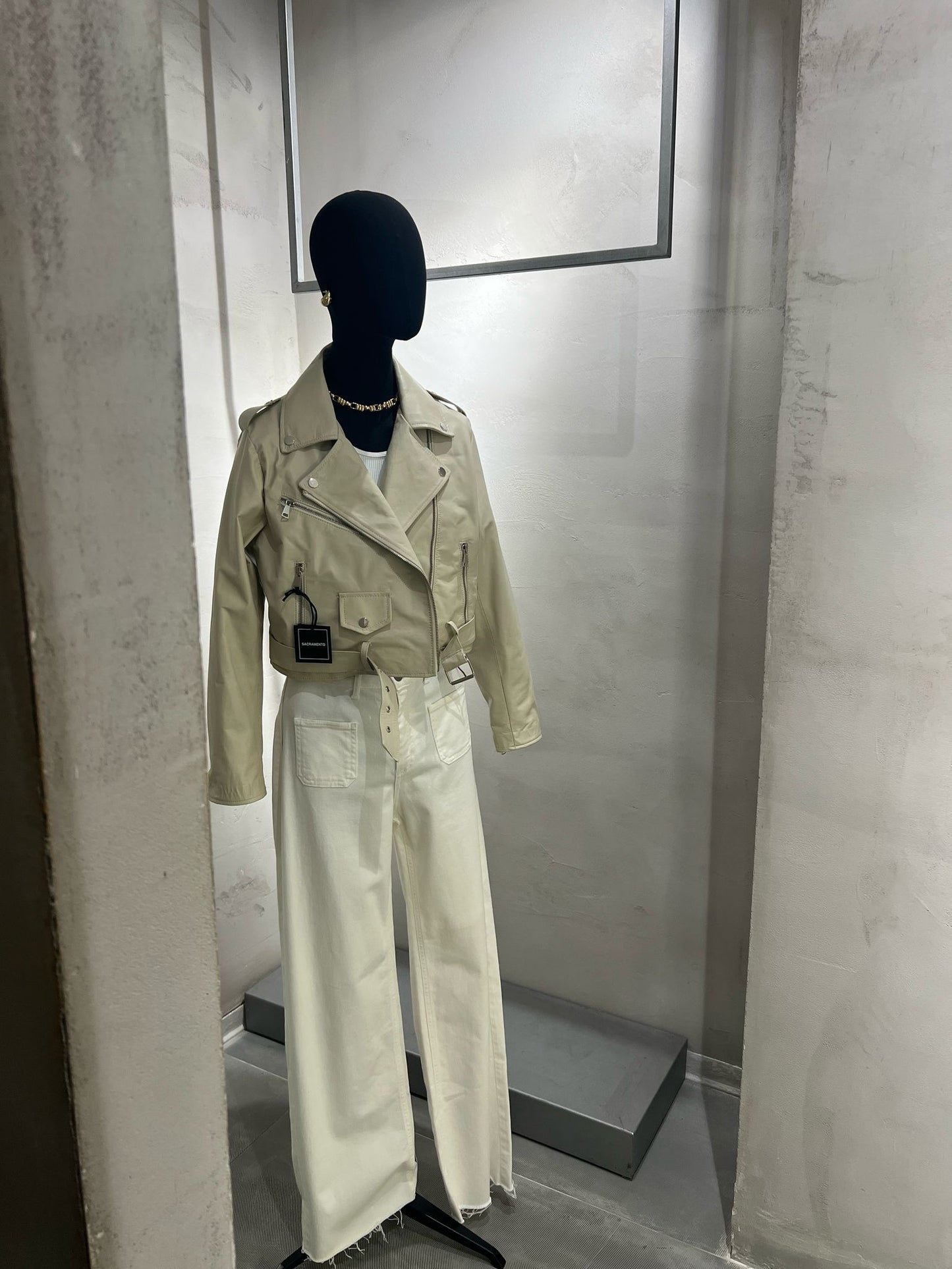 Giacca biker Pelle