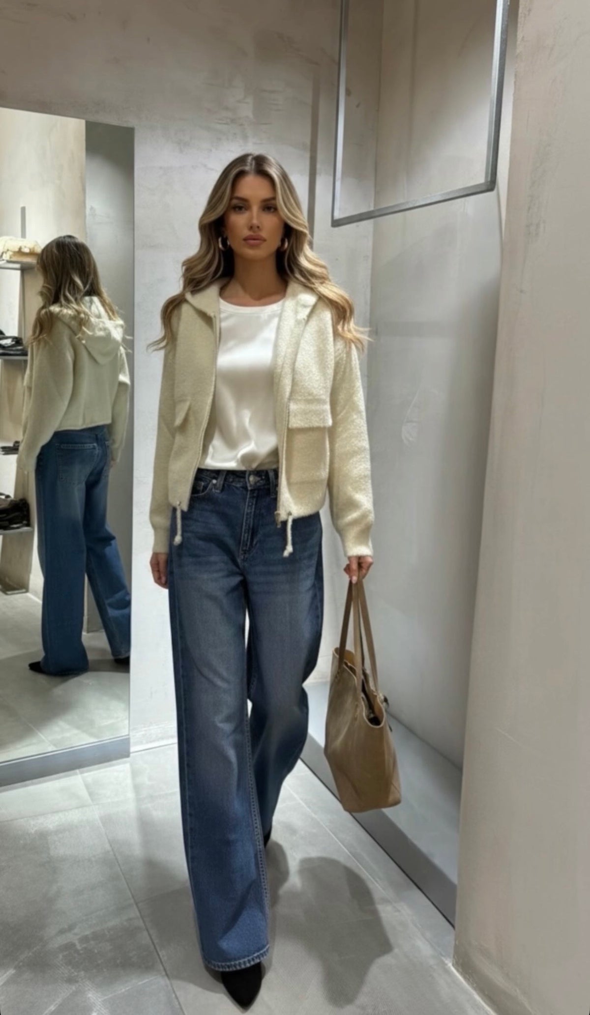 Cardigan con zip
