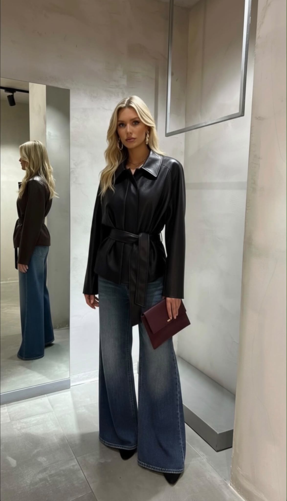 Giacca in eco pelle nera