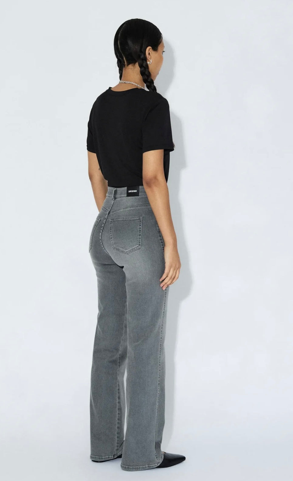 Jeans Maxy high colorazione light grey