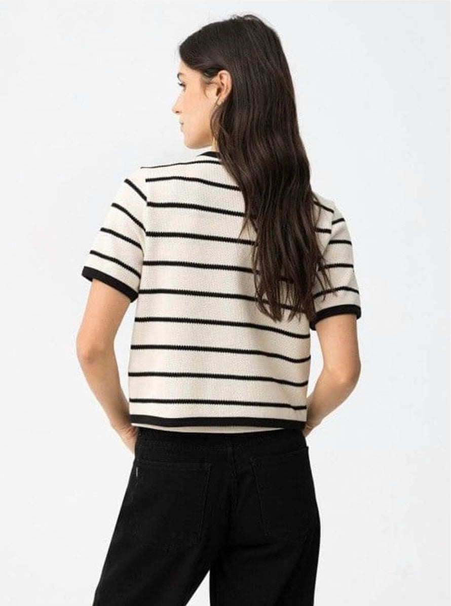 set tiffosi in filo composto da top e cardigan