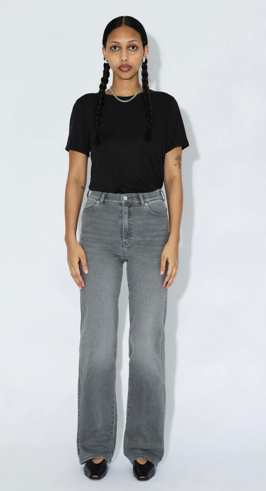 Jeans Maxy high colorazione light grey