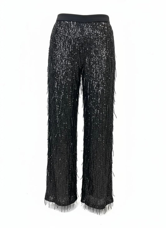 Pantalone donna Con Paillettes nere